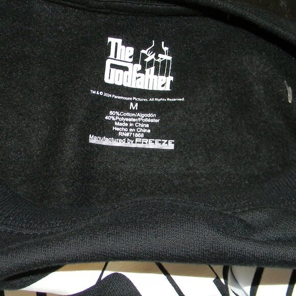 The Godfather Sweatshirt Pullover Black Men's Size M Paramount Pictures NWOT - Picture 3 of 4